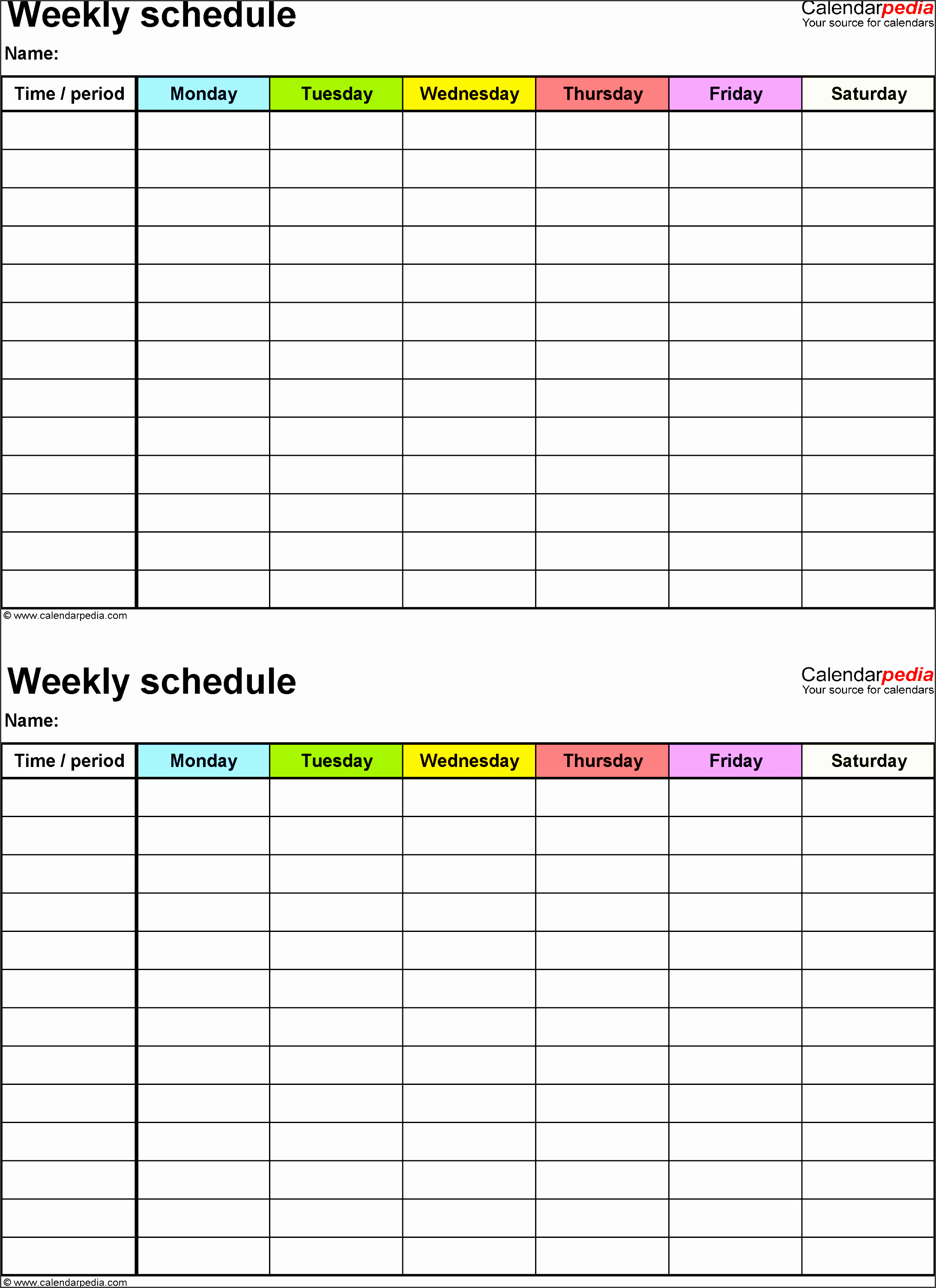 11 Editable Daily Work Schedule SampleTemplatess 