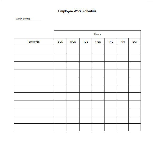 19 Daily Work Schedule Templates Samples Docs PDF 