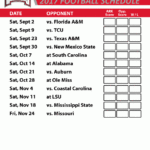 2017 Arkansas Razorbacks Football Printable Schedule
