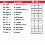 2017 Nebraska Cornhuskers Football Printable Schedule