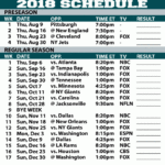 2018 19 Philadelphia Eagles Printable Schedule Yup
