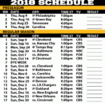 2018 19 Pittsburgh Steelers Printable Schedule
