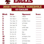 2018 Printable Boston College Eagles Football Schedule