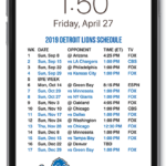 2019 2020 Detroit Lions Lock Screen Schedule For IPhone 6