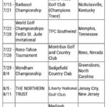 2019 Pga Tour Schedule Download 2020 Calendar Printable