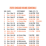 2020 2021 Chicago Bears Lock Screen Schedule For IPhone 6