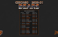 2020 2021 Chicago Bears Wallpaper Schedule