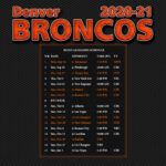 2020 2021 Denver Broncos Wallpaper Schedule