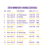 2020 2021 Minnesota Vikings Lock Screen Schedule For