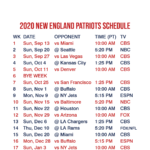 2020 2021 New England Patriots Lock Screen Schedule For