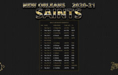 2020 2021 New Orleans Saints Wallpaper Schedule