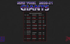 2020 2021 New York Giants Wallpaper Schedule