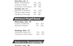 2020 2021 NFL Playoffs TV Schedule Printable