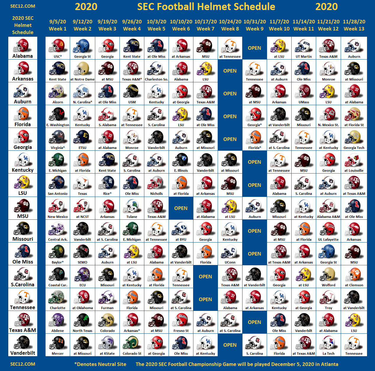 Sec Printable Schedule Printable Blank World