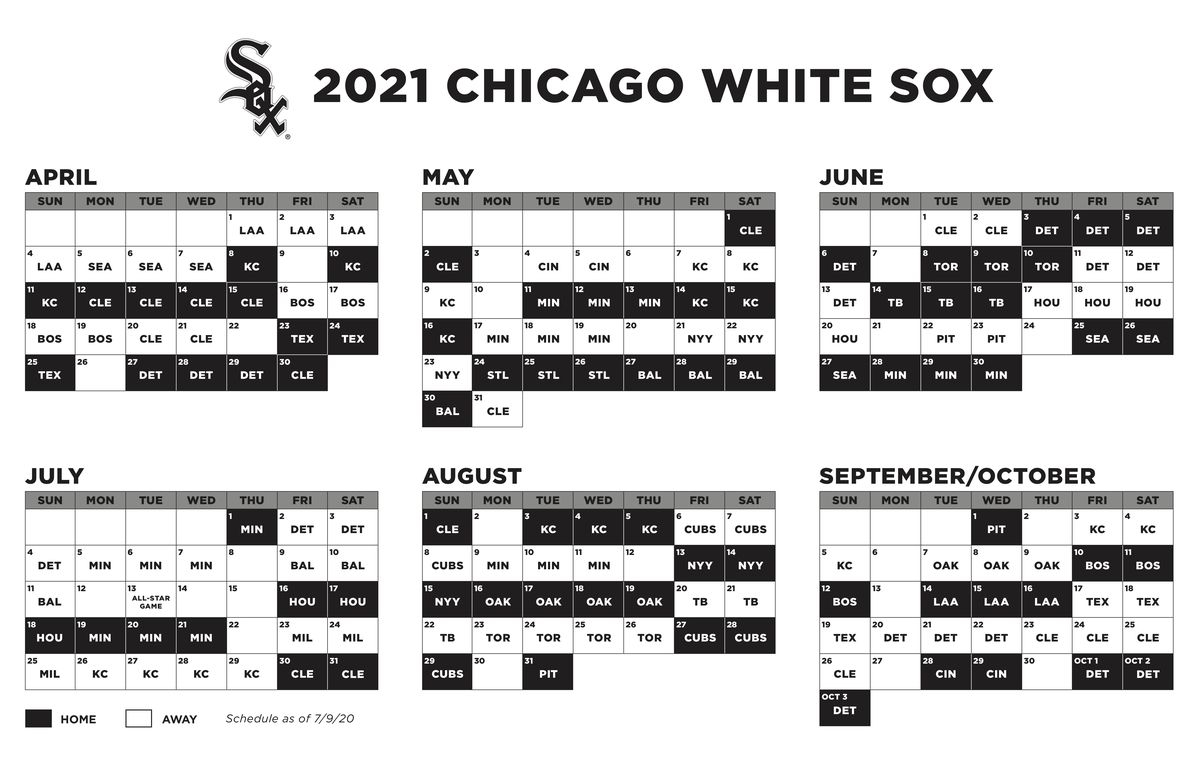2021 White Sox Schedule Doubling Down On The Central 