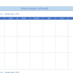 26 Blank Weekly Calendar Templates PDF Excel Word