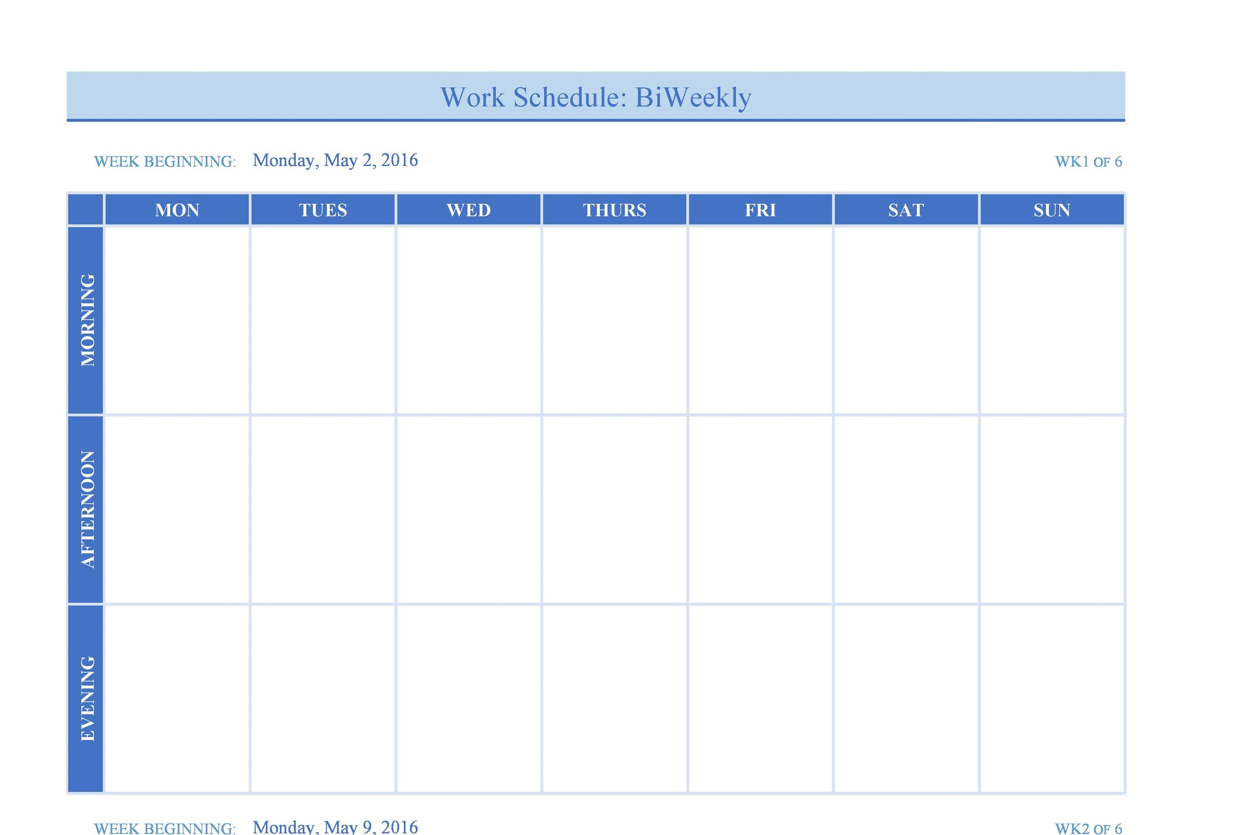 26 Blank Weekly Calendar Templates PDF Excel Word