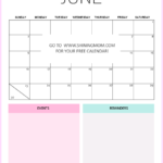 6 FREE Printable Calendars For June To Get Your Schedules
