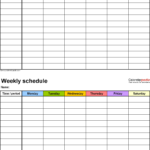 7 Day Calendar Template Excel Free Calendar Template Example