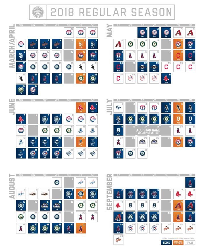 Astros 2019 Schedule Printable PrintAll