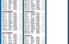 Avalanche Schedule Printable PrintAll
