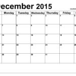 Blank December Schedule 2015 Blank 2016 Blank Calendar