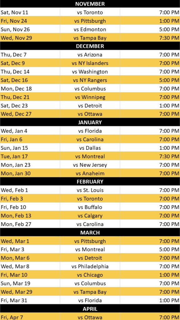 Boston Bruins Home Game Schedule The Boxer Boston