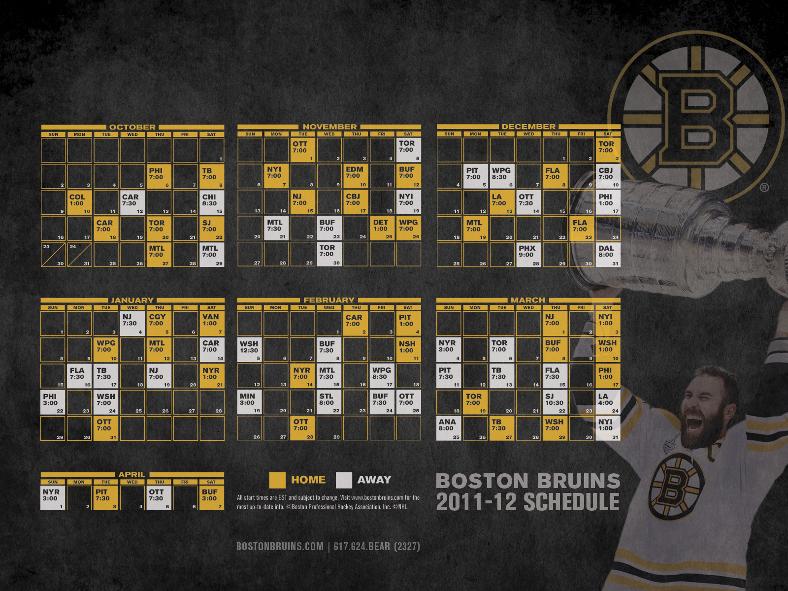 Bruins Schedule Printable That Are Playful Clifton Blog
