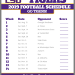Can Someone Please Share 2019 LSU Football Schedule