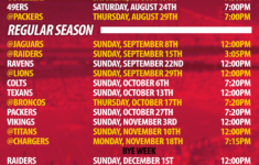 Chiefs Printable Schedule 2019 1 Kansas City Chiefs