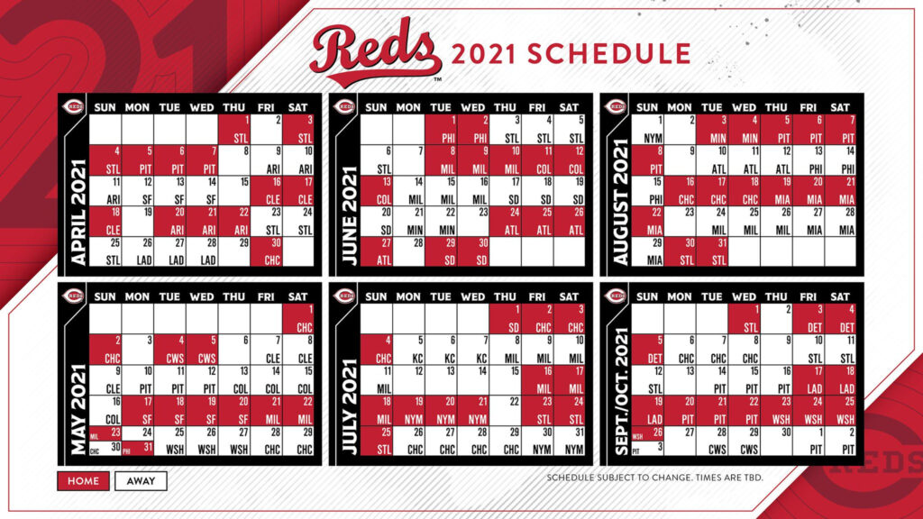 Cincinnati Reds Release The 2021 Season Schedule Redleg