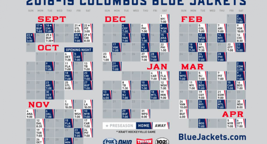 Columbus Blue Jackets Schedule Printable PrintAll
