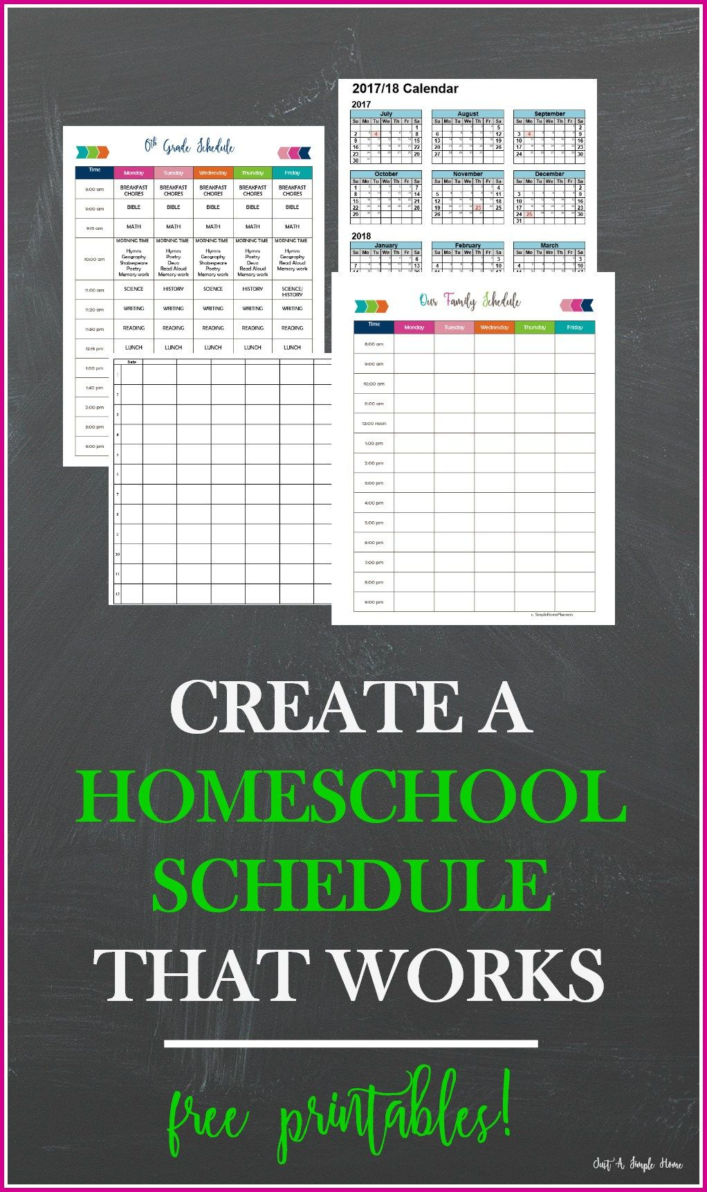 Create A Homeschool Schedule That Works With Images 