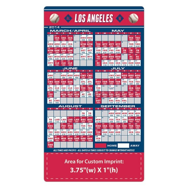 Custom Los Angeles Angels Baseball Team Schedule Magnets 4 