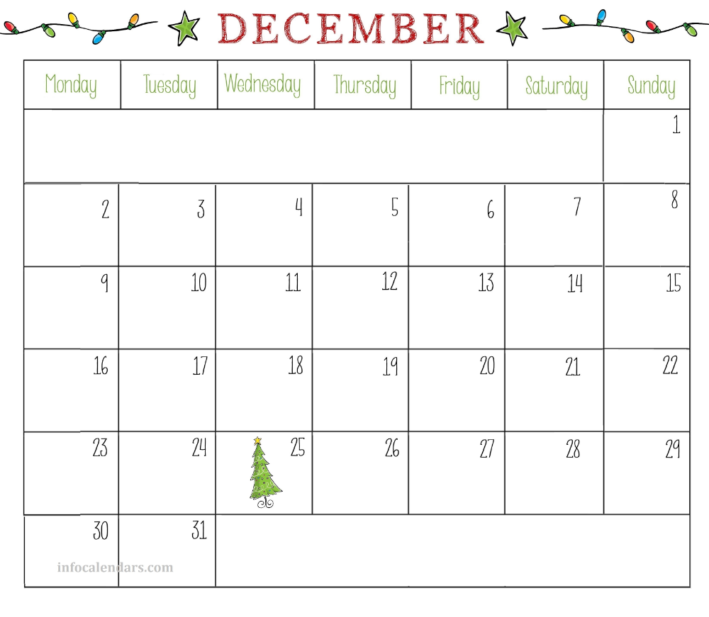 December 2019 Printable Calendar For Daily Schedule 