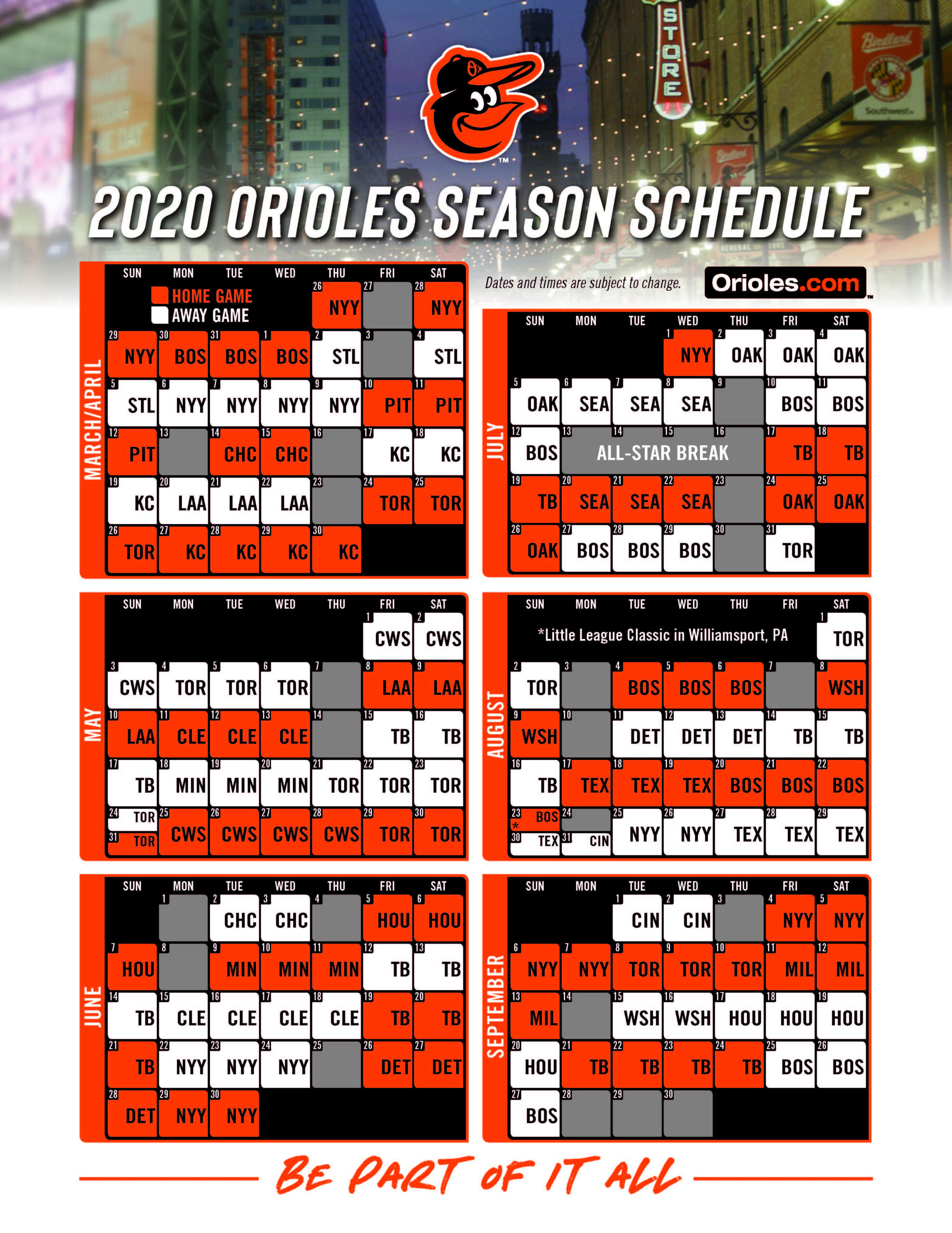Details On Orioles 2020 Schedule School Of Roch