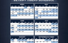 2021 Detroit Tigers Schedule Printable