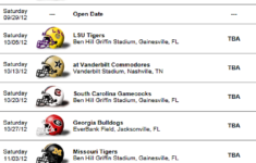 Florida Gators Football Team 2012 Schedule Florida
