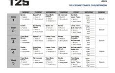 Focus T25 Workout Calendar Ejercicios Workout Fitness