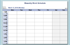 Free Printable Employee Work Schedule Template ZiTemplate
