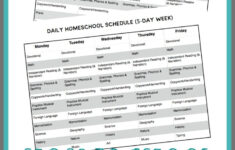 FREE Printable Homeschool Schedule Free Homeschool Deals