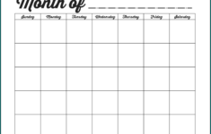 Free Printable Monthly Schedule Template Excel Bogiolo