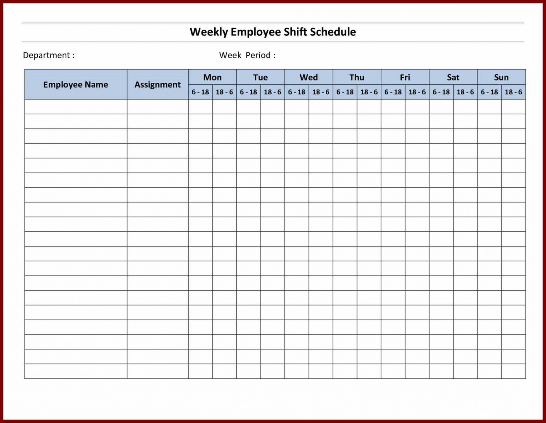 Free Printable Schedule Maker Template Business PSD 