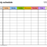 Free Weekly Schedule Templates For Excel 18 Templates