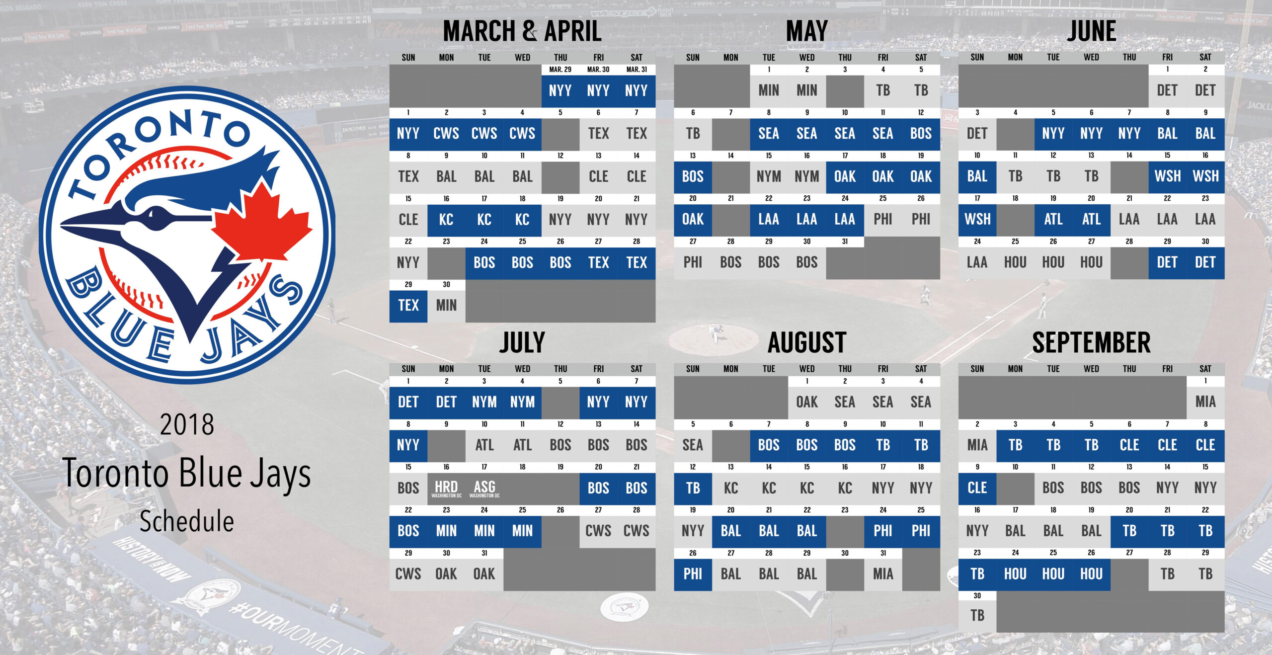 I Designed My Own Blue Jays Schedule And Wanted To Share 