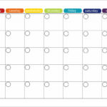 Monthly Timetable Template Cnbam