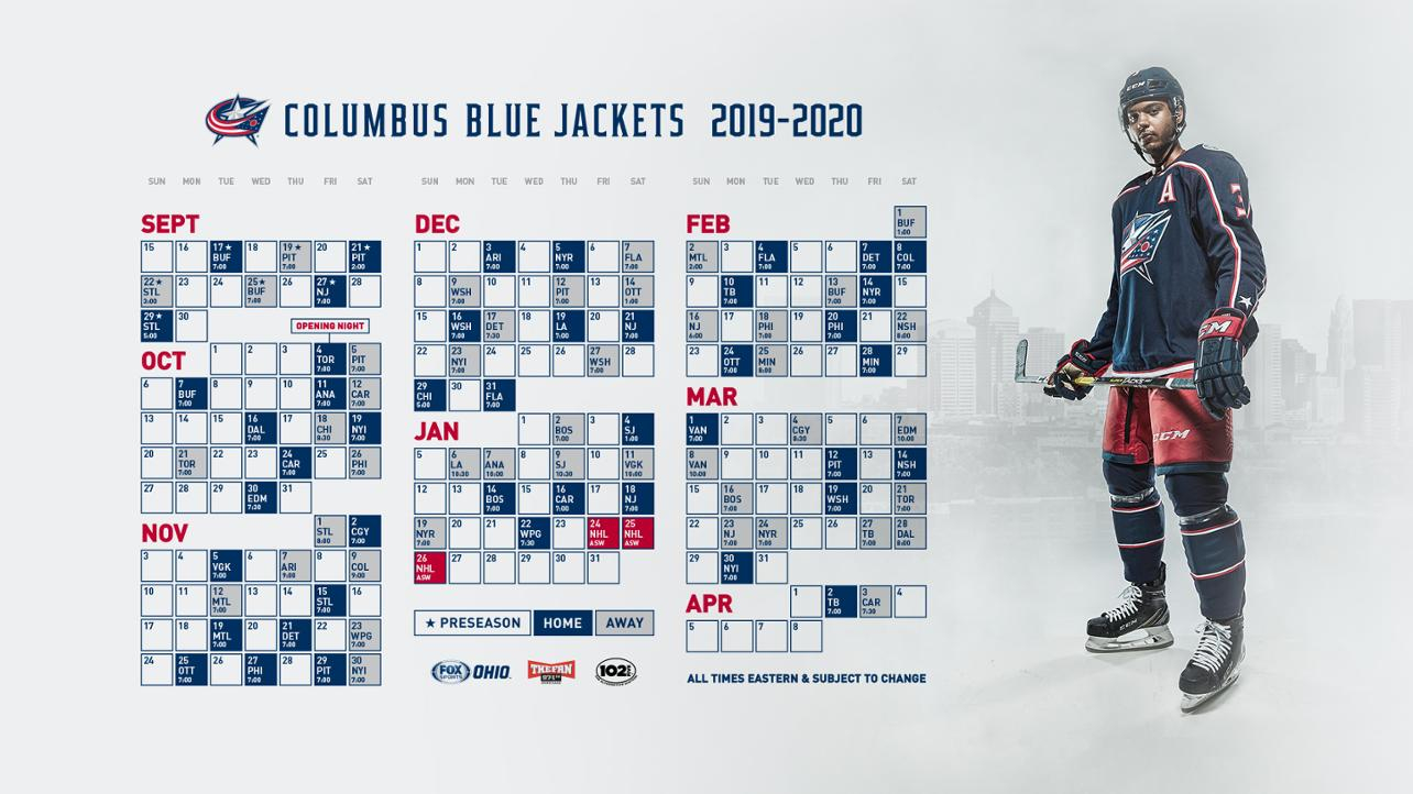 Nhl Columbus Blue Jackets Schedule Best Picture Of Blue 