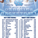 North Carolina Men s Women s Basketball Schedule Magnet