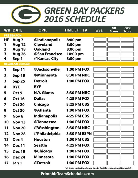 Packers Printable Schedule That Are Canny Clifton Blog