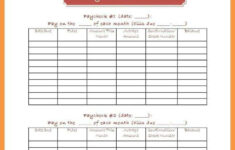 Payment Schedule Template 6 Budget Planner Template